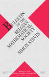 BULLETIN OF THE BELGIAN MATHEMATICAL SOCIETY-SIMON STEVIN