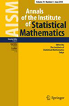 ANNALS OF THE INSTITUTE OF STATISTICAL MATHEMATICS